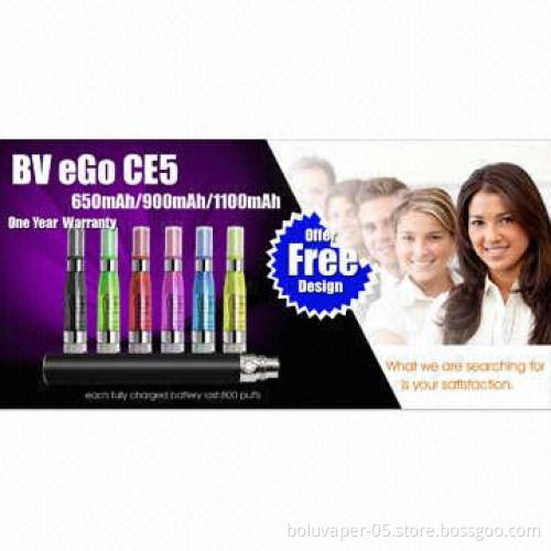 CE5 eGo Electronic Cigarette Clearomizers with Changeable Coil in Various Coils